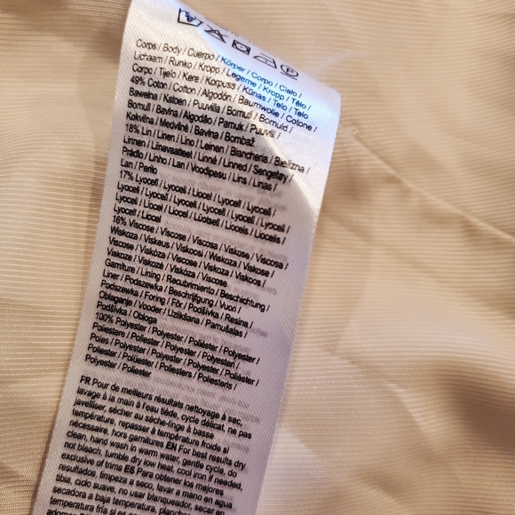 NWT$645 Halston Adley Cotton-Linen Suit Single-Breasted Blazer Top Jacket Sz 6 M - Picture 11 of 16